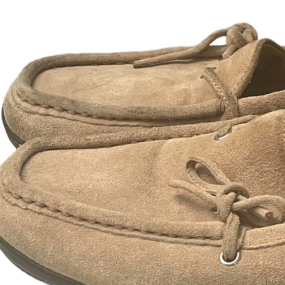 Prada Beige Suede Moccasin Loafers Size 7 - Picture 13 of 13